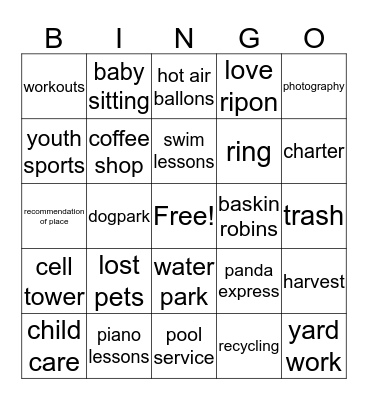 drink time  Bingo Card