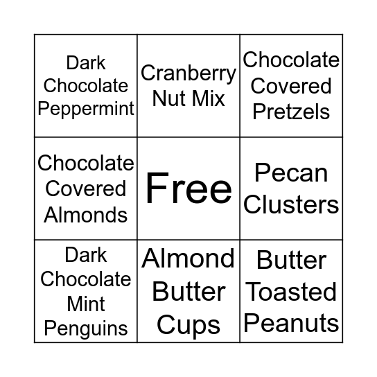 Fall Product Bingo Card