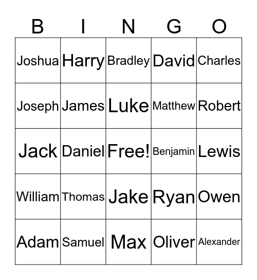 Alexis and Olivia's Hit List Bingo Card