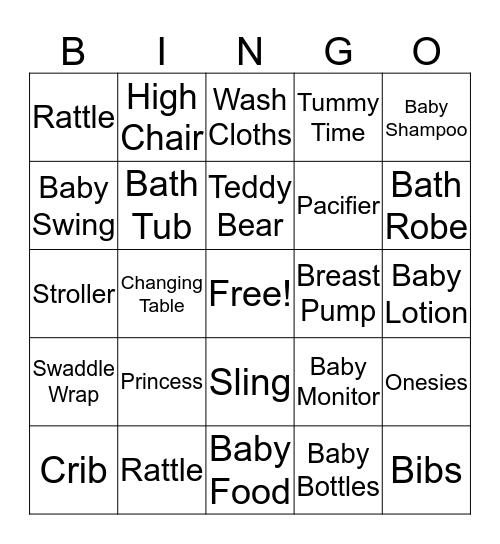 BABY Bingo Card