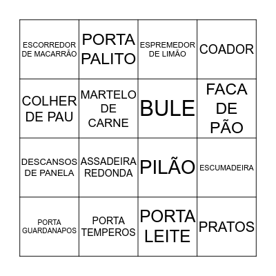 CHÁ BAR Bingo Card