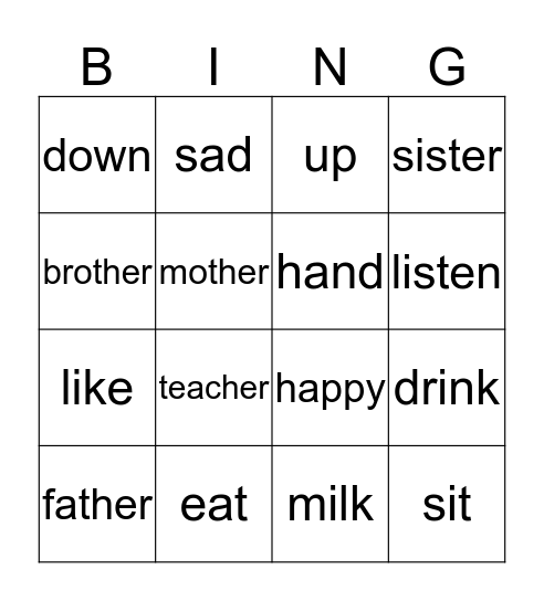 BINGO Card