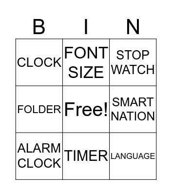 DIAL UP Session 1  Bingo Card
