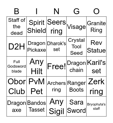 Pvm Bingo Month 1 Bingo Card
