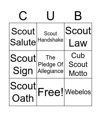 Bobcat Badge Bingo Card