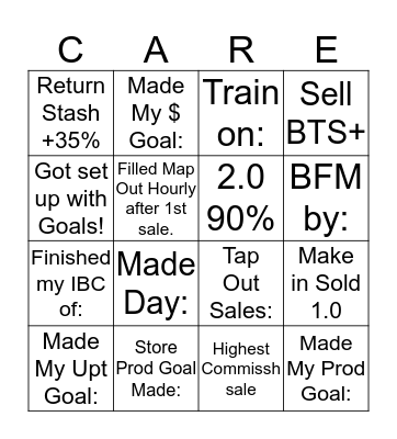 Manager Bingo Card
