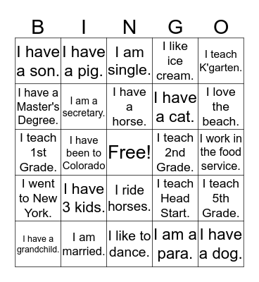 Bingo Card