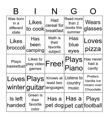 Find Someone Who... Bingo Card