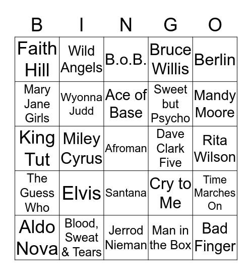 KC'S VIDEO BINGO Card