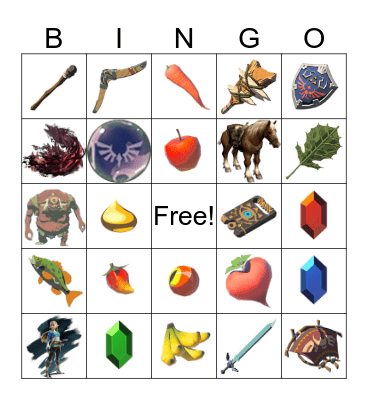 Breath of the Wild Bingo Card