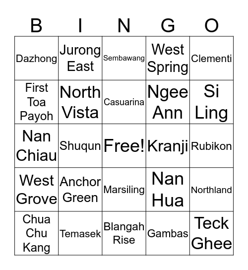 Nascans Bingo Card
