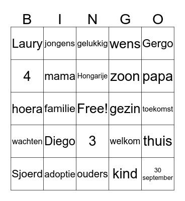 Laury's Bingo Card