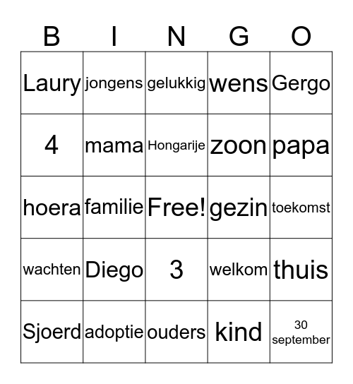 Laury's Bingo Card