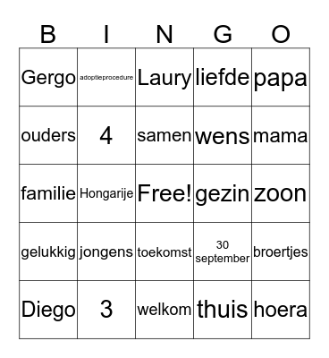 Laury's Bingo Card