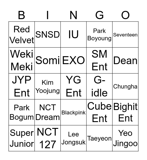 HISEULGIK94 Bingo Card