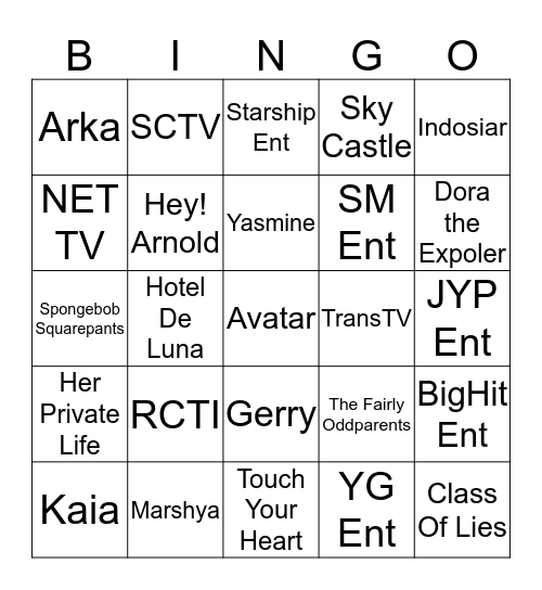 shyashyashya. Bingo Card