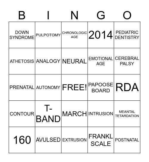 MOD 160 WEEK 1 Bingo Card