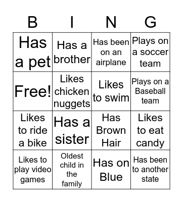 Scout Bingo Card