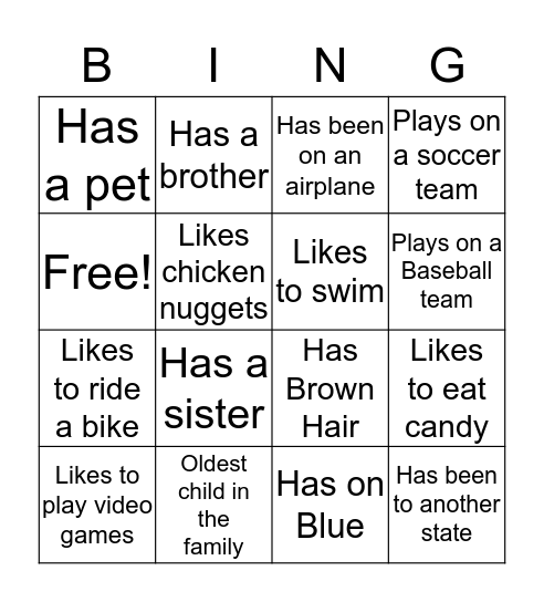 Scout Bingo Card