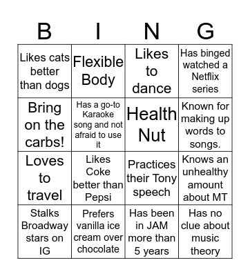 Interview BINGO Card