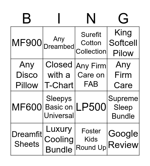 Labor Day 2019 BINGO Card