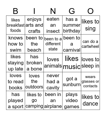 Blended families Bingo Card