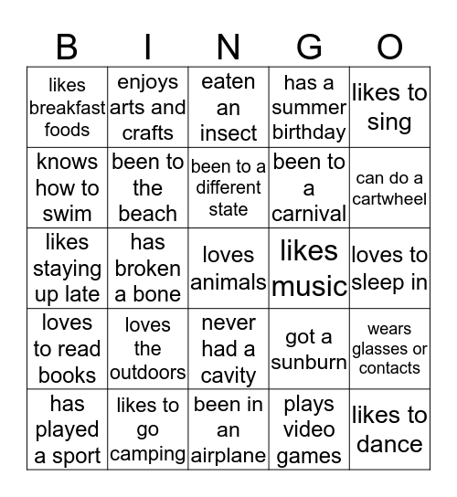 Blended families Bingo Card