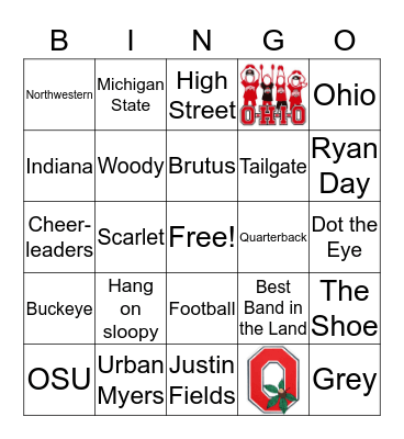 THE OHIO STATE BUCKEYES Bingo Card