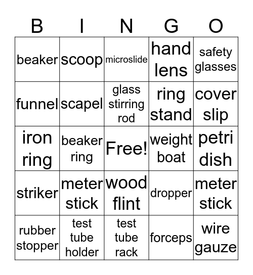 Jennifer Standley Bingo Card