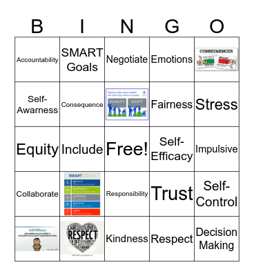 S. E. L. Bingo Card