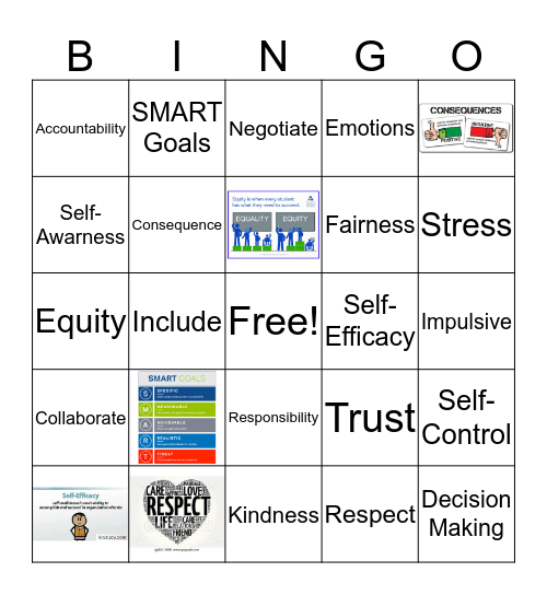 S. E. L. Bingo Card