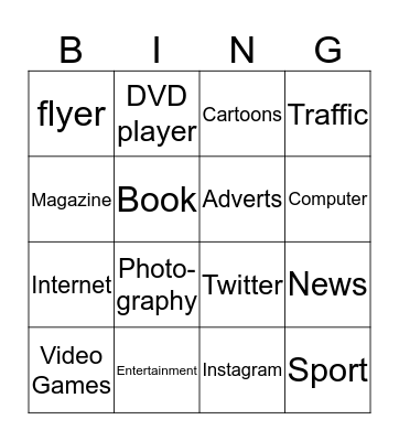 Media Bingo Card