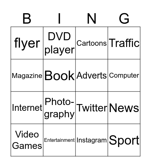 Media Bingo Card