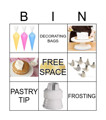 CAKE DECORATING Bingo Card