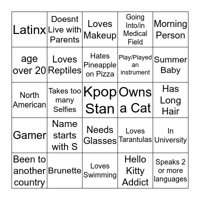How similar are you to @silye0n? Bingo Card