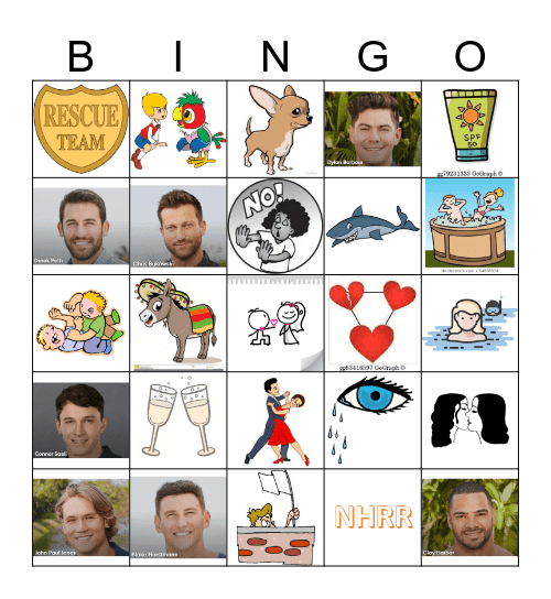 Bachelor in Paradise Bingo Card