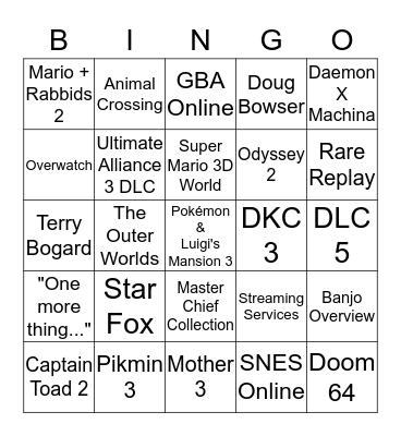 9.4.19 Bingo Card