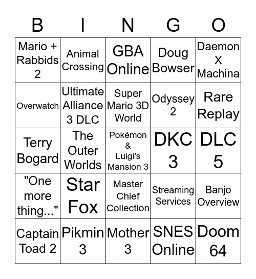 9.4.19 Bingo Card