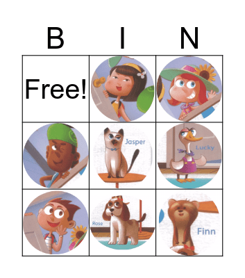 Smart English Characters Bingo Card