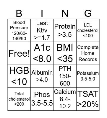 PD Bingo Card