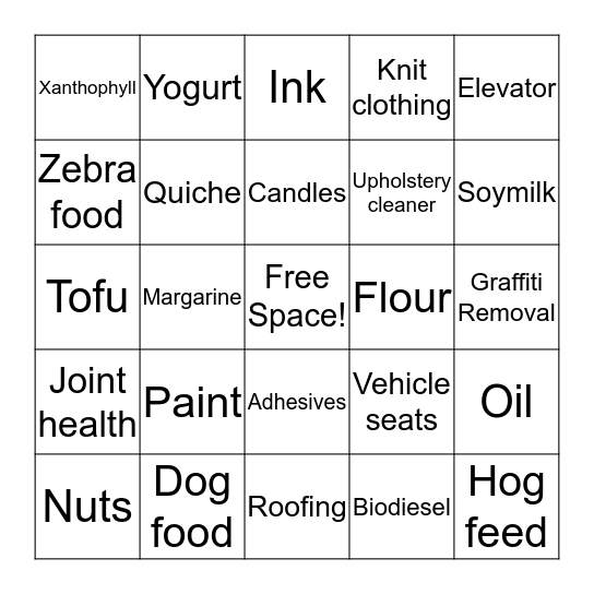 BEANGO Bingo Card