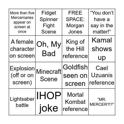 Corner Crew V Bingo Card