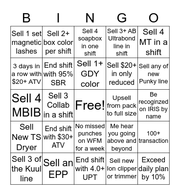 SALLY SEPTEMBER BINGO  Bingo Card