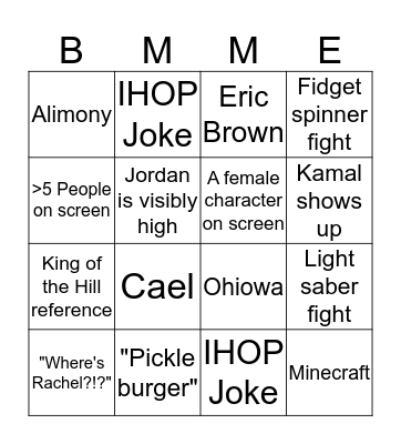 Corner Crew V Bingo Card