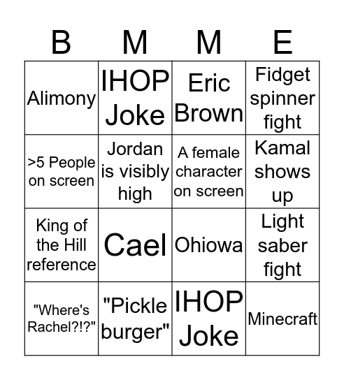 Corner Crew V Bingo Card