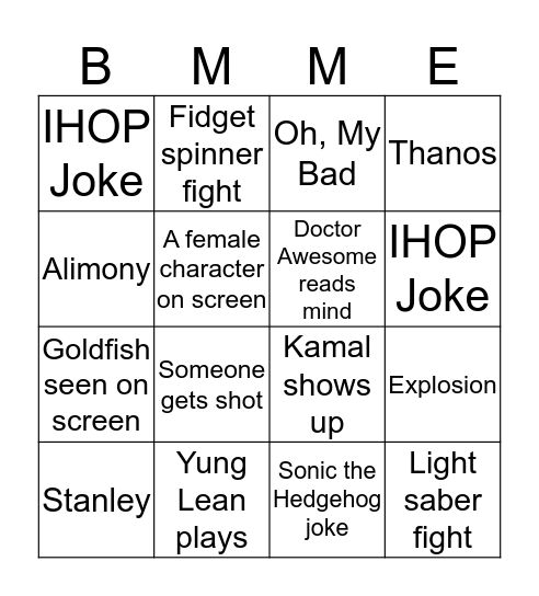 Corner Crew V Bingo Card