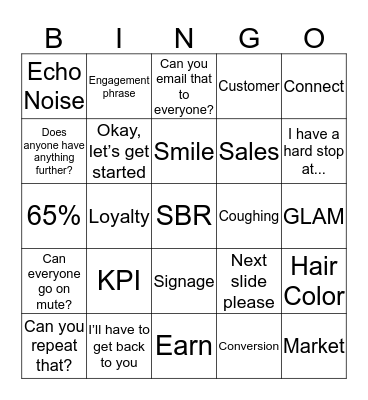 SBR Bingo Card