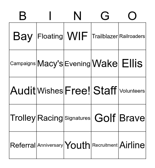 MAWGBA in September Bingo Card