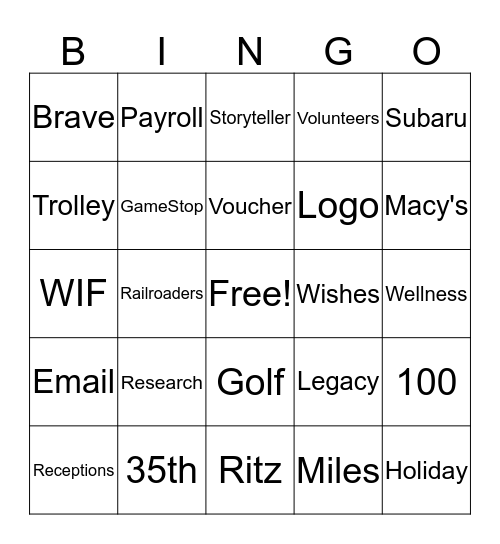 MAWGBA in September Bingo Card