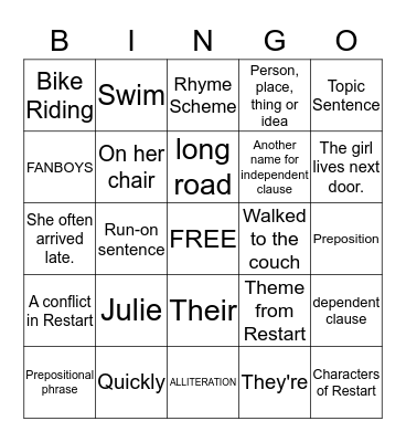 Getting To Know You Bingo Card